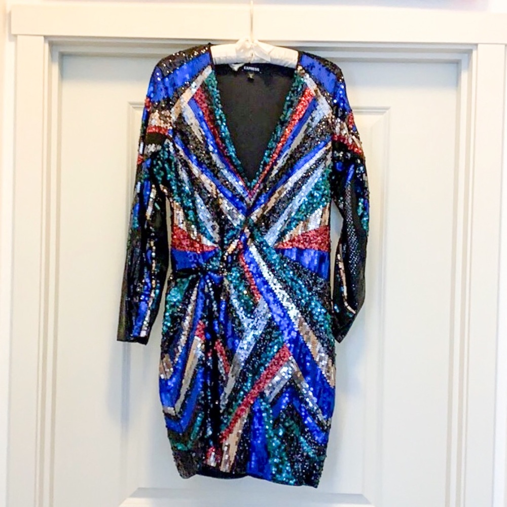Express Sequin Cocktail Dress